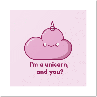 Pink unicorn cloud - I’m a unicorn Posters and Art